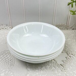 Corelle Corning Set of 4 White Fruit Berry Sauce Bowls 5.25"